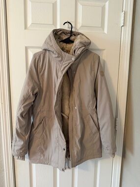 Hollister Taupe Hooded Parka Jacket